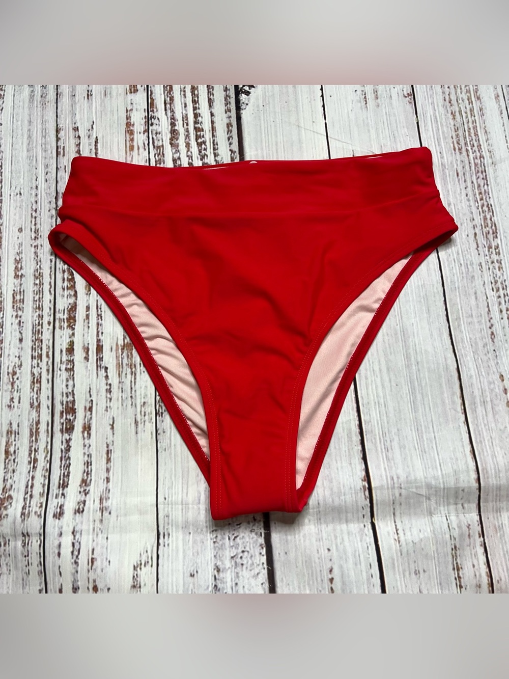 CUPSHE NWOT Red High-Waist Bikini Bottom - Women Swim